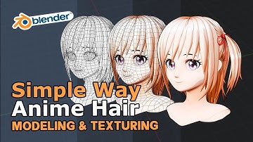 Blender tutorial modeling and texturing Anime Hair Today