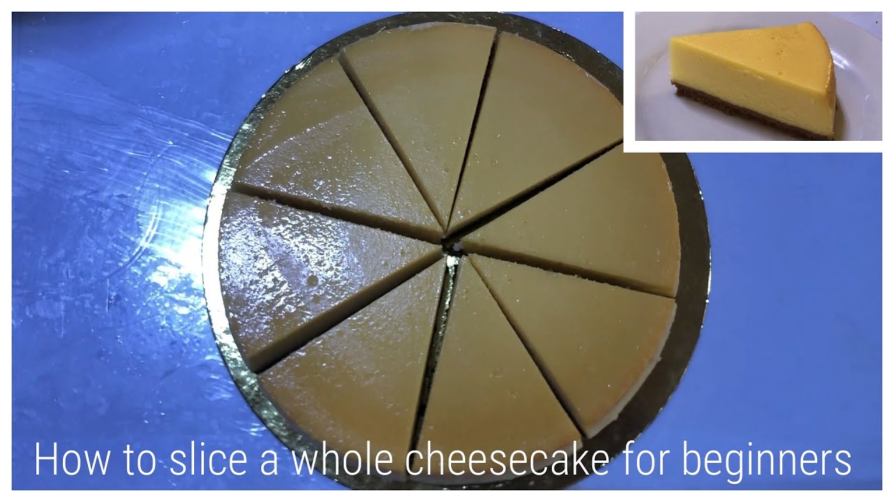 How to slice a whole cheesecake for beginners | Jae Cyda - YouTube
