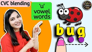 u Vowel Words | Three Letter Words| CVC Blending | CVC Words for Kindergarten | WATRstar by WATRstar - The learning hub 8,820 views 1 month ago 8 minutes, 5 seconds