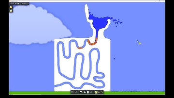 【Algodoo】Clogged toilet 1.トイレの詰まり1