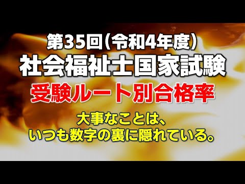 【社会福祉士】第35回（令和4年度）国家試験 受験ルート別合格率