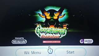 Goosebumps Horrorland Wii Disc Channel Intro