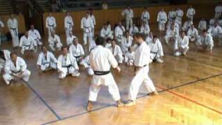 Kihon applications by Sadashige Kato, 9th dan shotokan