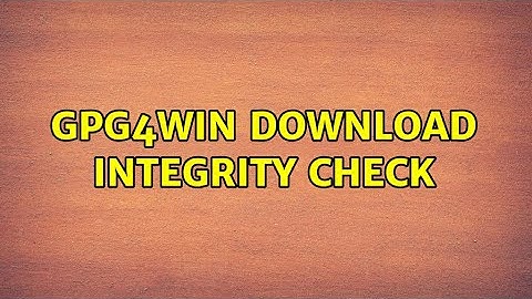 Gpg4win download integrity check