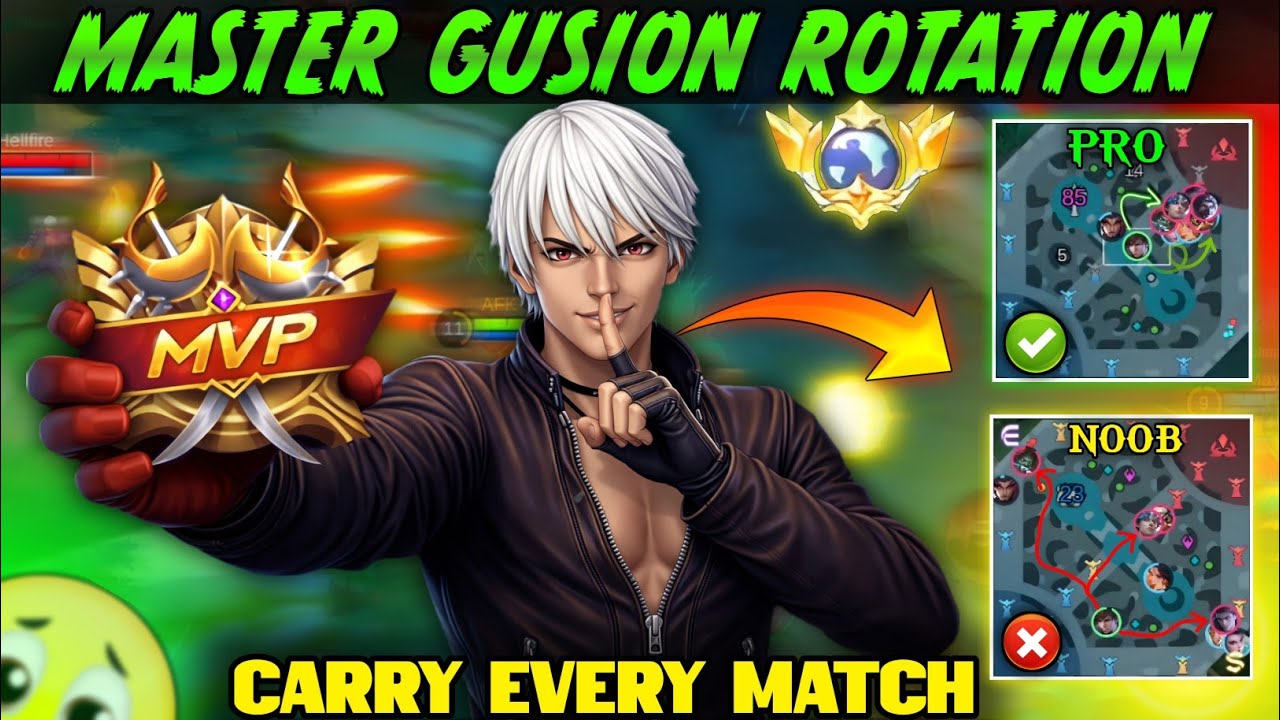 ( HINDI ) MASTER GUSION ROTATION & CARRY EVERY MATCH🎯👑| MLBB 