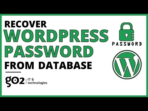 Recover WordPress Password From Database EASY