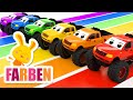 Neue Folge! Die Farben des Regenbogens | Lernen Sie die Farben mit Monstertrucks | Titounis