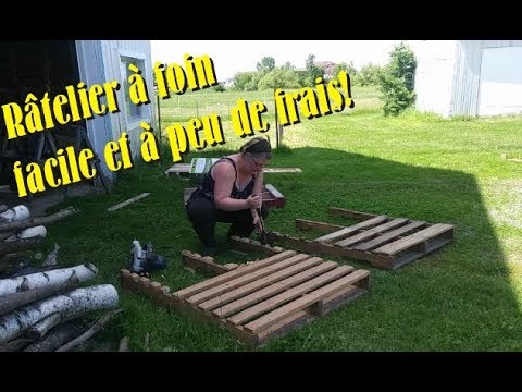 ABRI BOIS AVEC DISTRIBUTEUR DE FOIN