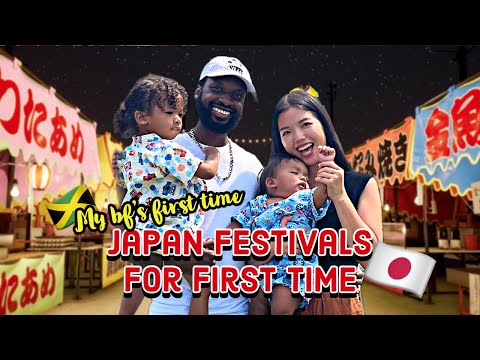 My Jamaican boyfriend experience Japanese Festival for first time!!!