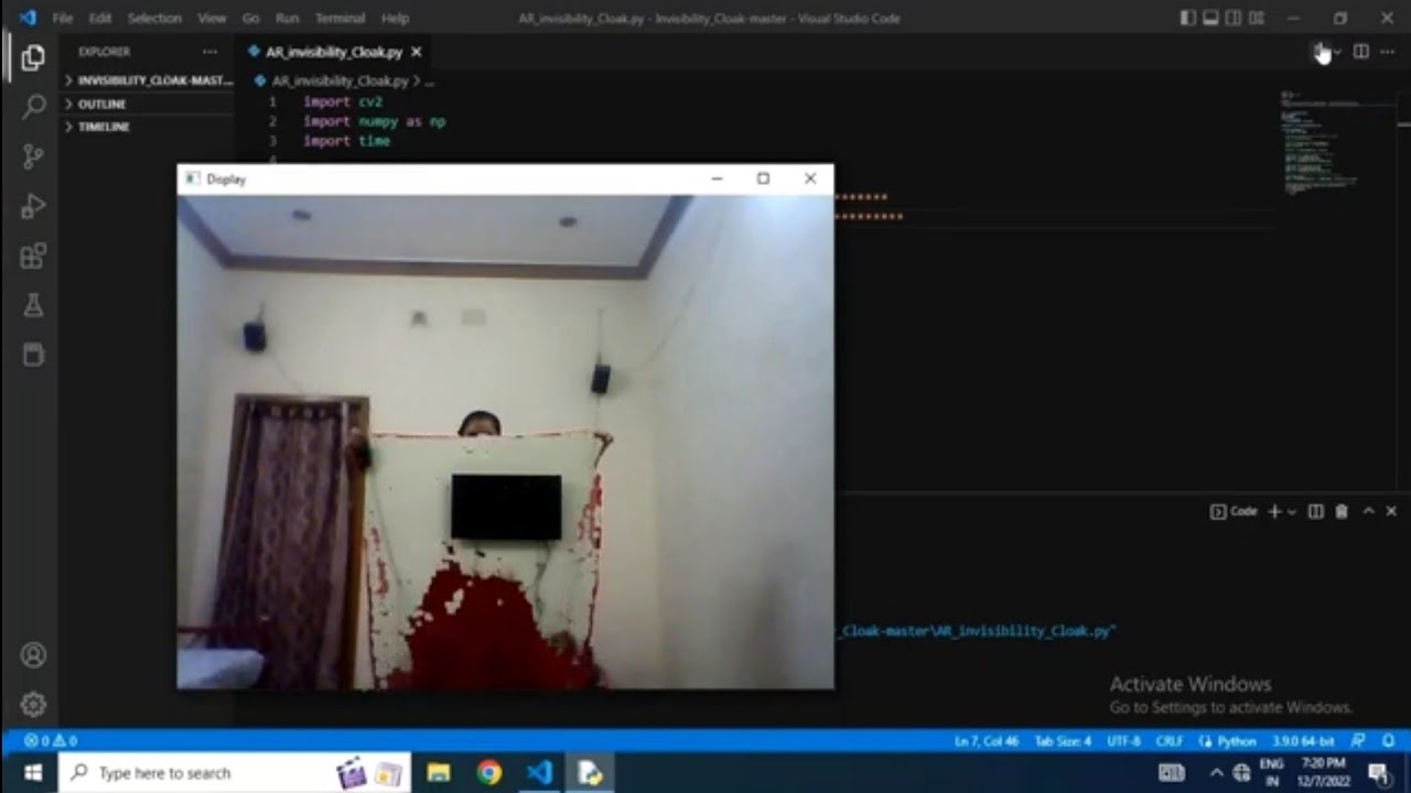 Harry Potter Invisible cloak using opencv python - YouTube