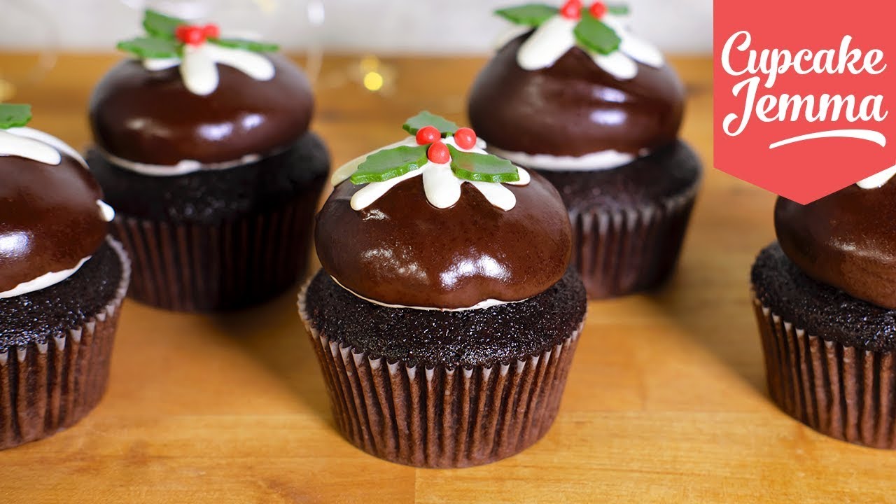 Chocolate Christmas Pudding Cupcakes! | Cupcake Jemma | CupcakeJemma