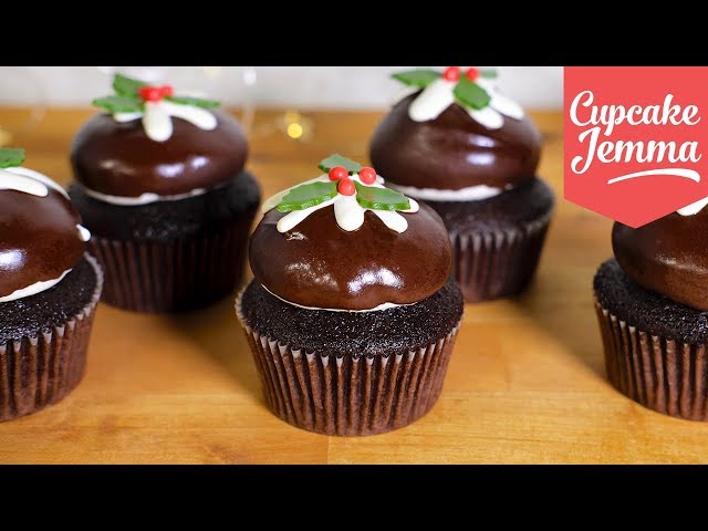 Chocolate Christmas Pudding Cupcakes! | Cupcake Jemma