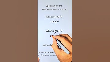 3-Digit Square Trick (Middle Number = 0).