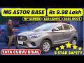 2024 mg astor base model  sprint variant  5 star safety  led lights  tata curvv  creta rival