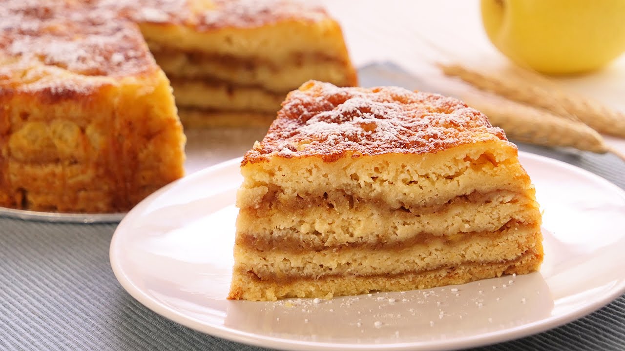 Tarta de Manzana a capas muy Fácil y Riquísima