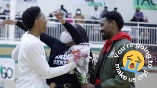 Nurse Mom Surprises Basketball Star Son On Senior Night