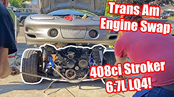 2001 Pontiac Firebird Trans Am Engine Swap Part 2 (The Old LS1 is OUT! Time for the LQ4 6.7l!)
