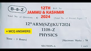 jkbose todays 12th physics paper 2024  | jkbose class 12th physics paper 2024 screenshot 3