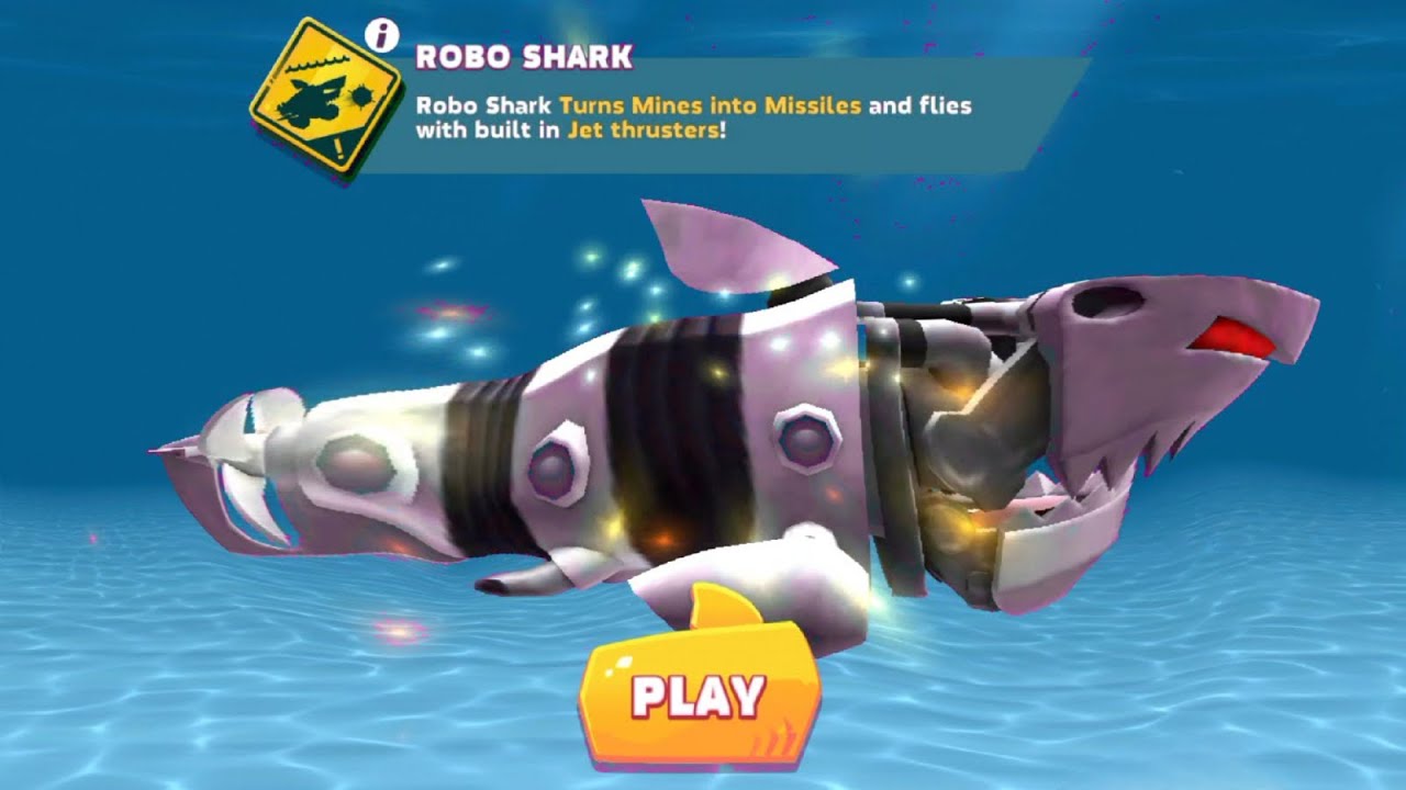 ENEMY ROBO SHARK UNLOCKED AND ENEMY ROBO SHARK GAMEPLAY - Hungry Shark Evolution