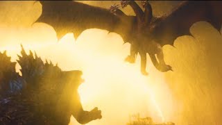 Ghidorah drops Godzilla (no background music)  Godzilla: King of the Monsters