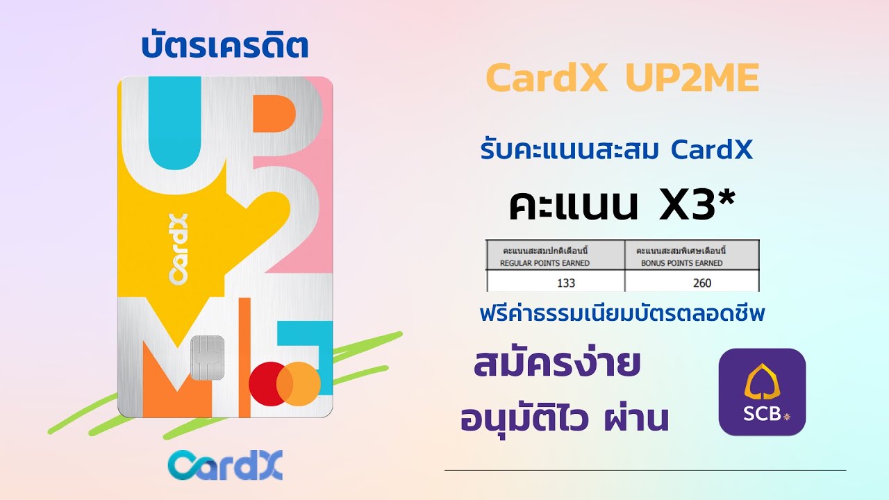 รีวิวบัตรเครดิต Cardx Up2Me รับคะแนนสะสม Cardx Rewards X3* - Youtube