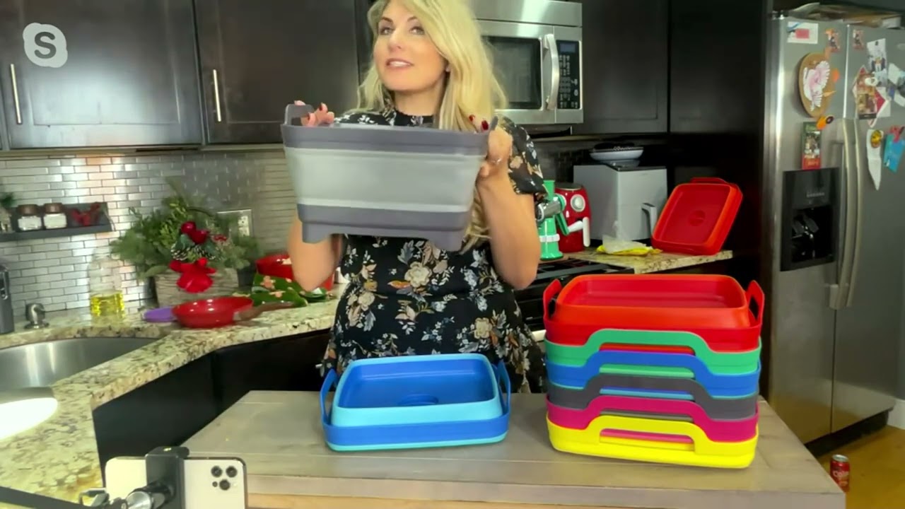 Prepology Set of 2 Collapsible Dish Drainers on QVC 