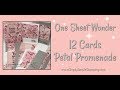 Simply Simple ONE SHEET WONDER - 12 Cards Petal  Promenade by Connie Stewart