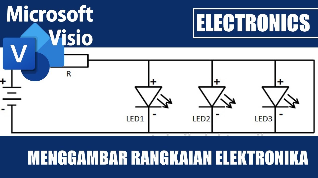 Menggambar Rangkaian Elektronika Dengan Visio Mudah And Cepat Youtube