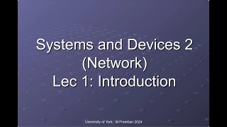 Networking : Lecture 1