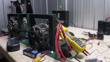 overview of load testing setup! alternator converted to motor