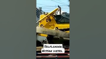 SELFLOADER NISSAN DIESEL ANGKUT DOZER #constructionequipment #dozer #excavator #selfloadertruck