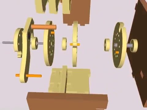 wooden combination lock sketchup animation - YouTube