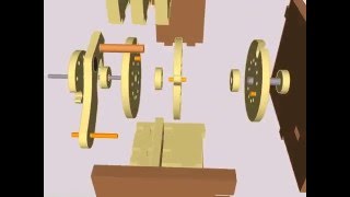 wooden combination lock sketchup animation