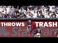 Yankees fans THROW TRASH At Players