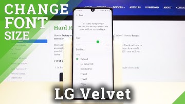 How to Get into Font Options in LG Velvet - Change Font Size