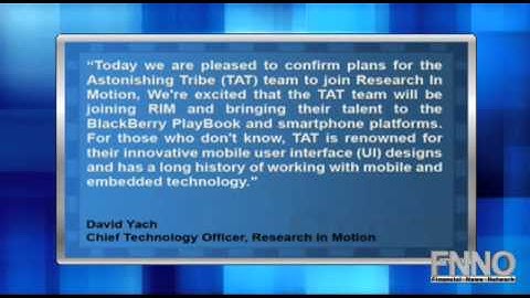 Research In Motion Buys Swedish Software Developer TAT