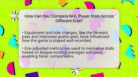 How Can You Compare NHL Player Stats Across Different Eras? - Puck Stats Central