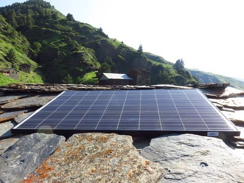 მზის ელექტრული სადგურის მონტაჟი 2050 მეტრზე ზღვის დონიდან - \'მზის სახლი\' თუშეთში, 2018 წელი