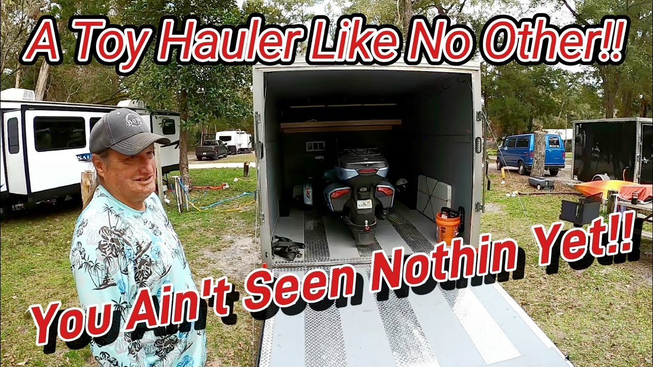 This Cargo Trailer Conversion Toy Hauler Has It All! Wait, Till You See ...
