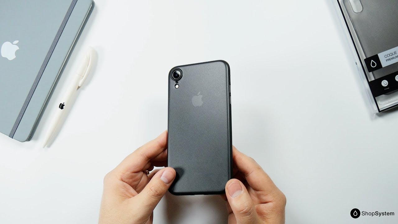 coque iphone xr noir fine