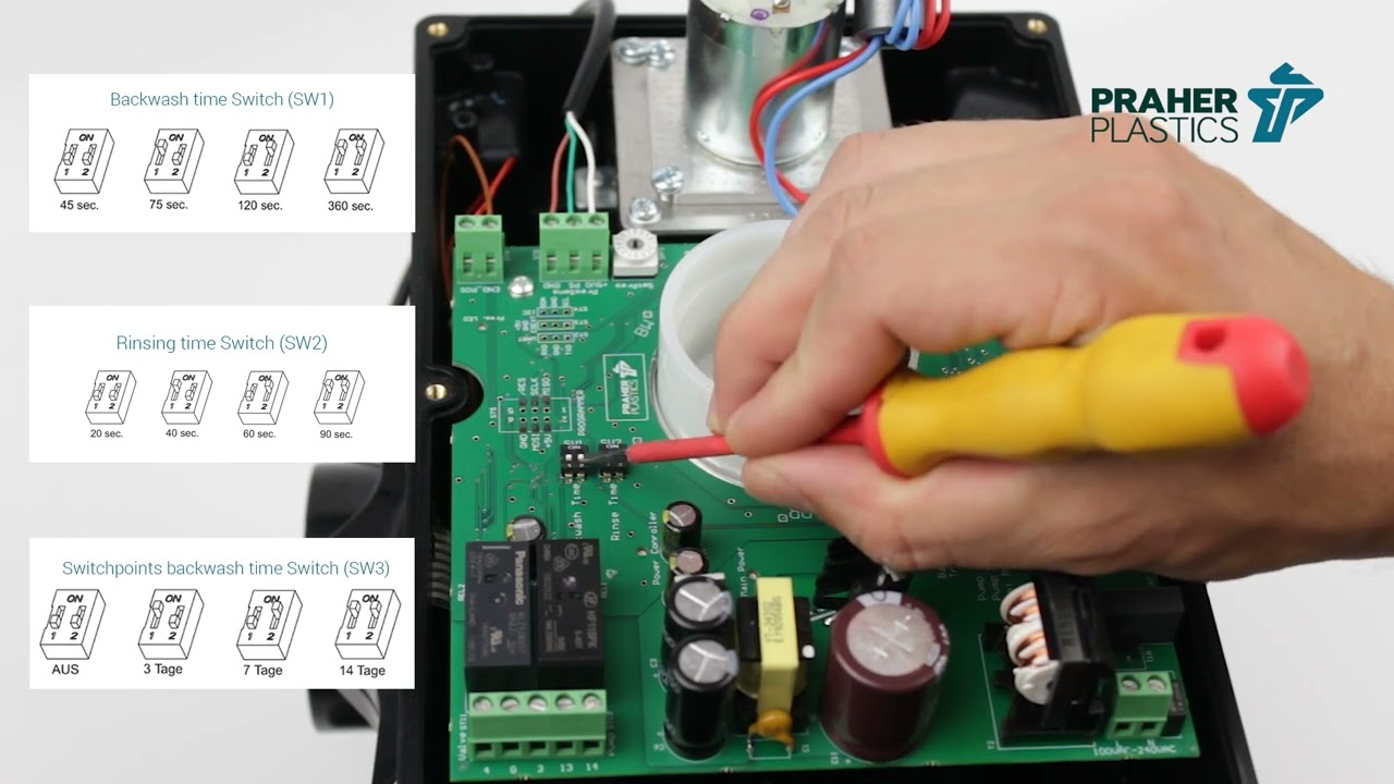 Configuration of the backwash cycle on the Aquastar Easy II