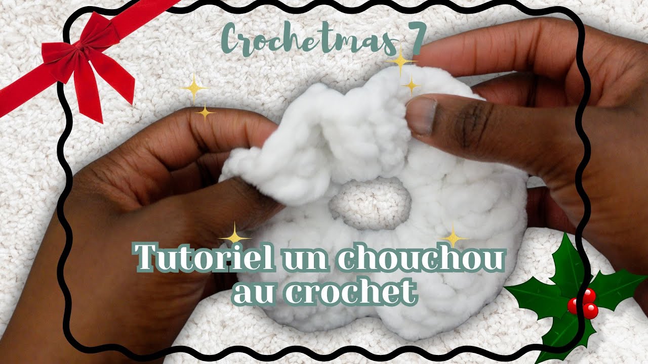 Ensemble – Chapeau & Chouchou Crocheté en laine Crème/Rose