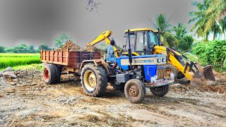 Swaraj 744 FE power plus Tractor with fully loaded trolley | John Deere tractor power | AIT