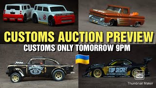 Preview of CUSTOMS for Tonights LIVE Auction | Hot wheels for Ukraine 🇺🇦
