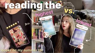 reading the highest & lowest rated books on my summer tbr 🌸📖 spoiler free reading vlog *GONE WRONG*