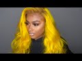 🍋💛How to SLAY YELLOW HAIR ON BROWNSKIN| Start To Finish Tutorial| Water Color Method|Sunber Hair