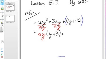 Common Factors Grade 10 academic Lesson 5 3 #6c