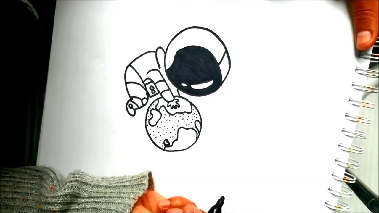 dibujo astronauta - YouTube
