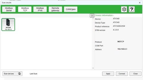 Connect SoMove to Altivar drive ATV 630 via Modbus TCP/IP [Kết nối Phần Mền SoMove Với ATV 630]