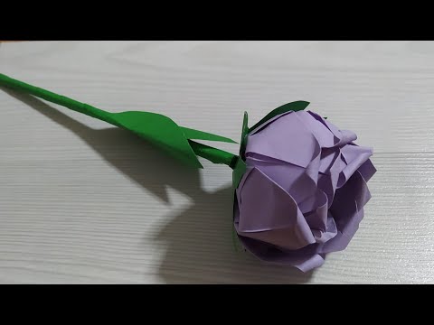 Paper rose making-Origami Gül yapımı - Kağıt Gül yapımı